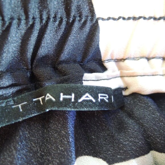 Tahari Black & White Pleated Polka Dot Skirt S - Picture 7 of 8